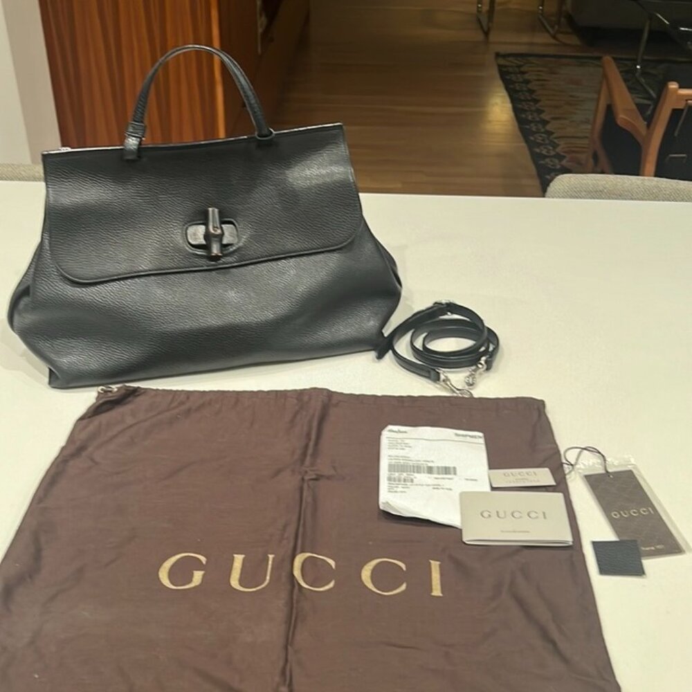 Black Gucci top handle bag (Frida Giannini)